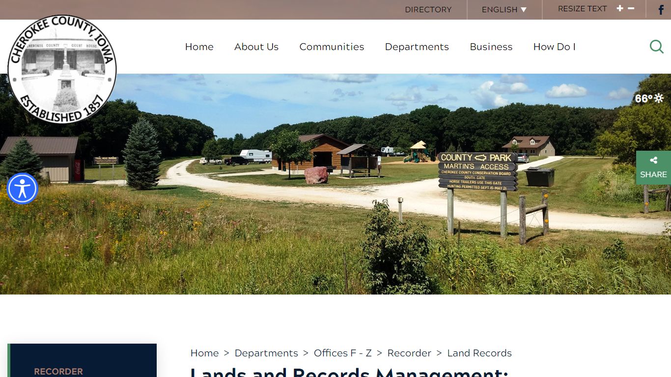 Lands and Records Management: - Iowa